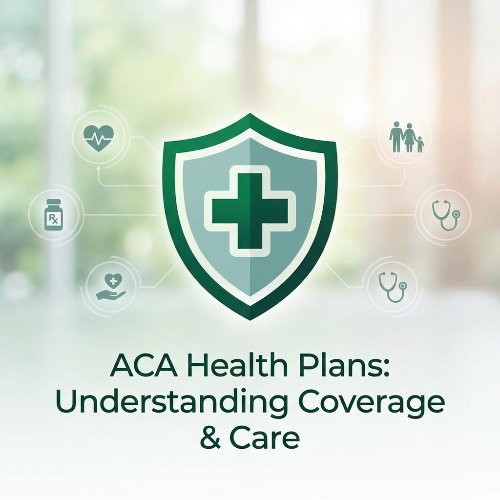 aca health plans featured image showing medical symbols and protection