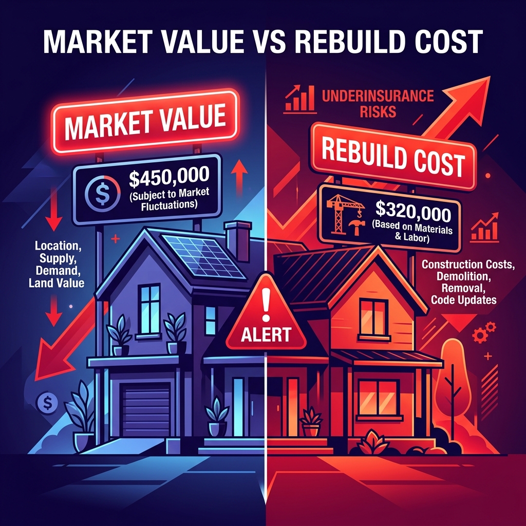 Rebuild Cost vs Market Value - Avoiding the Underinsurance Trap