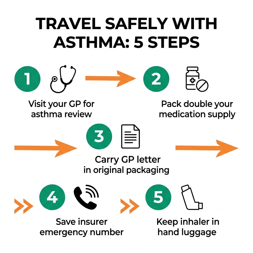 5 steps to travel safely with asthma - travel insurance with asthma preparation guide