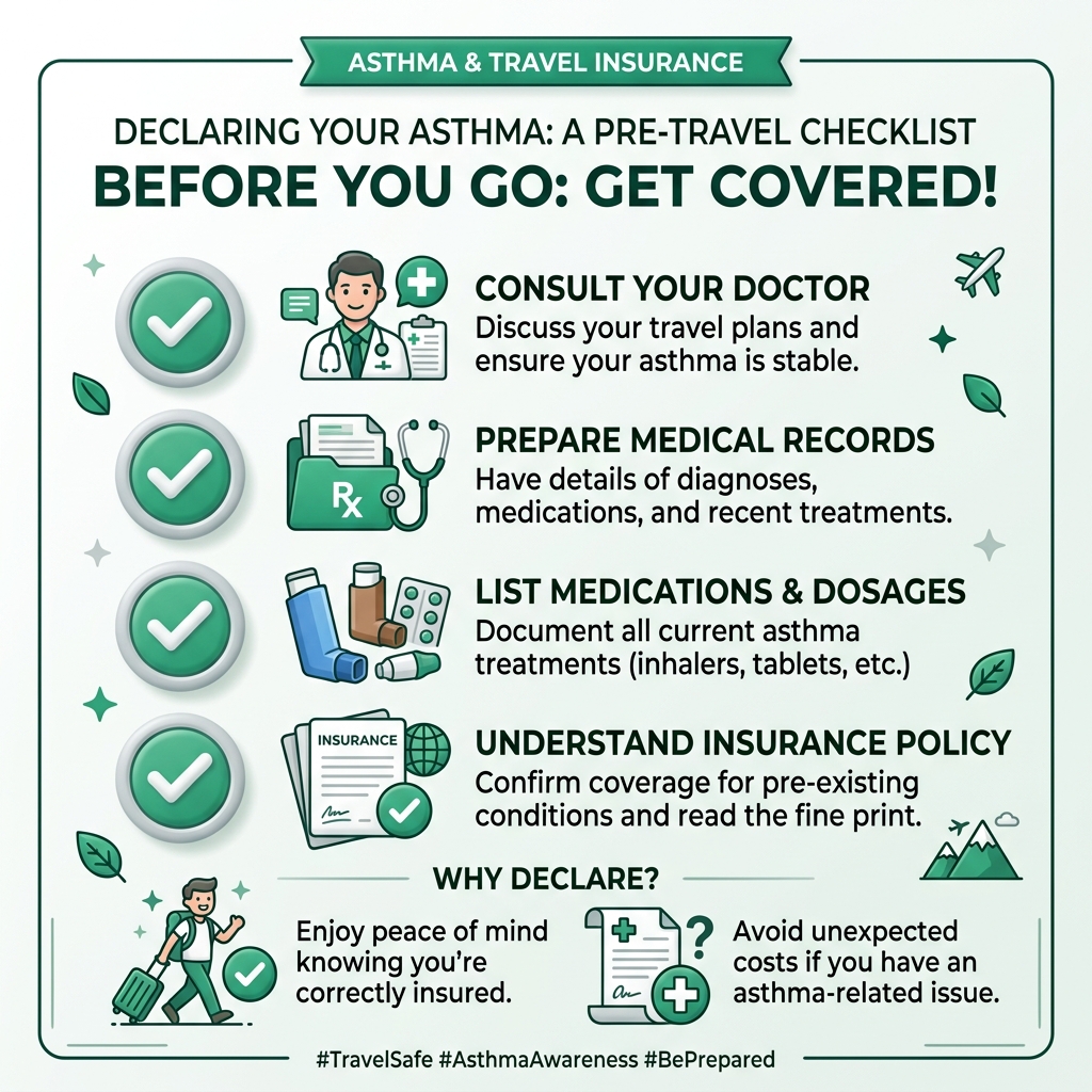 checklist for medical conditions - travel insurance for asthma sufferers