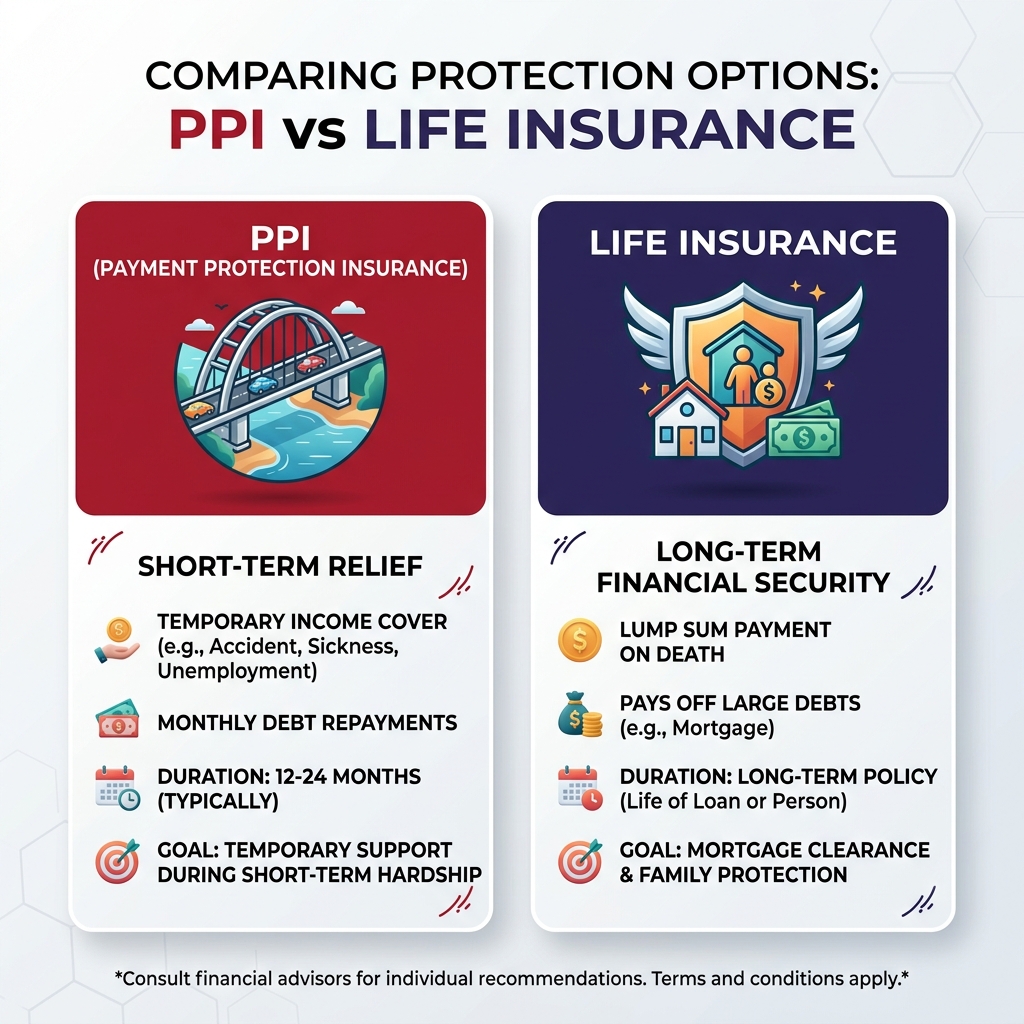 Comparison of PPI versus life insurance - home insurance and life insurance