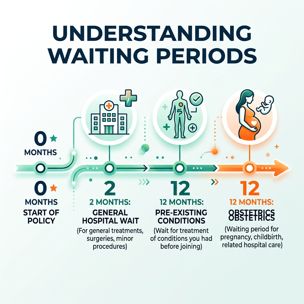 timeline of private health insurance waiting periods in australia - private health cover au