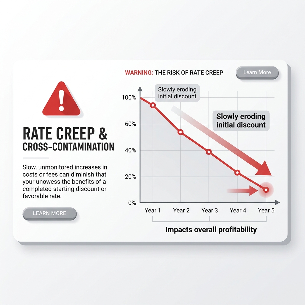 Risk highlight visual explaining rate creep and risk profile cross-contamination - home and vehicle insurance